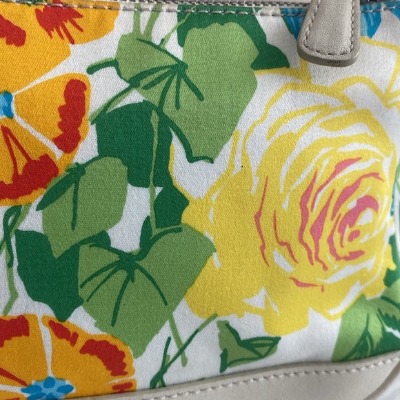 Vintage COACH Demi Floral Shoulder Bag Purse Pouchete - Picture 5 of 11